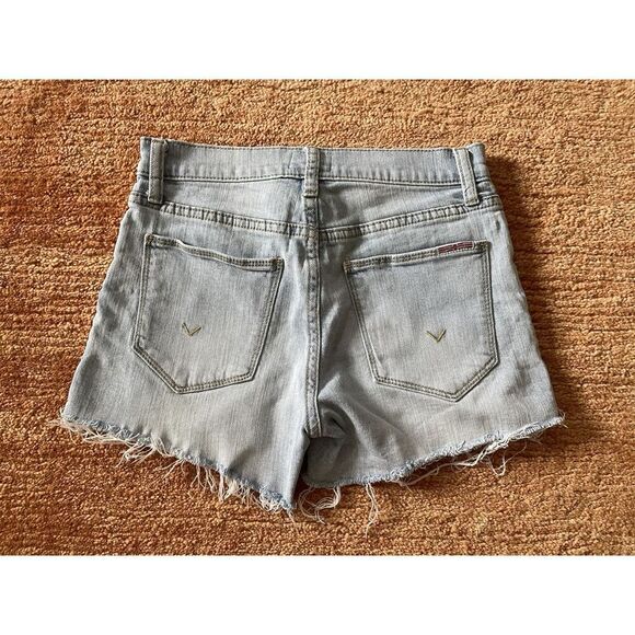 Hudson Gracie Cutoff Jean Shorts Size 24 Light Wash Distressed Raw Hem - Picture 9 of 10